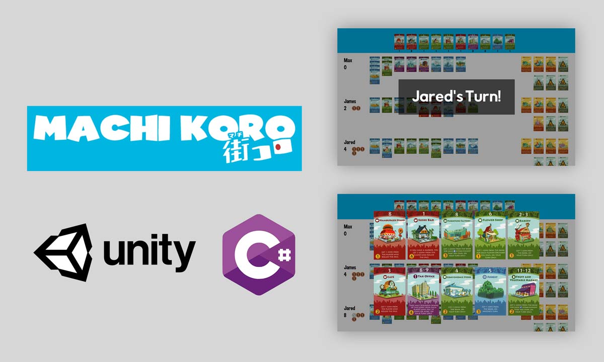 Machi Koro Video Game Visual Example